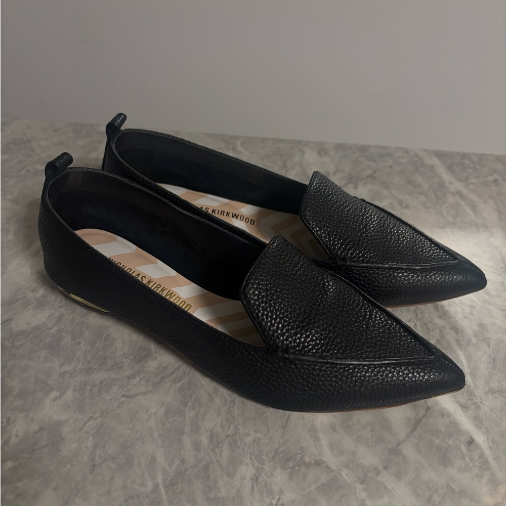 Nicholas Kirkwood Textured Black Loafers